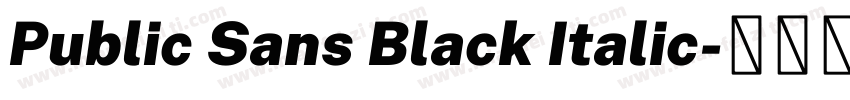 Public Sans Black Italic字体转换